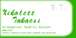 nikolett takacsi business card